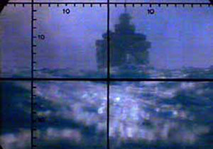 uboat periscope watching american ship